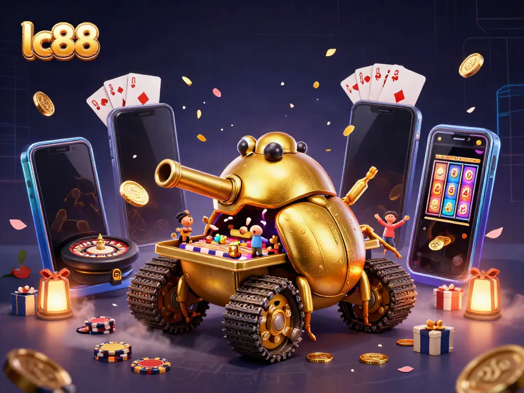 Experience thrilling gaming action at lc88 with a golden beetle casino tank overflowing with excitement.