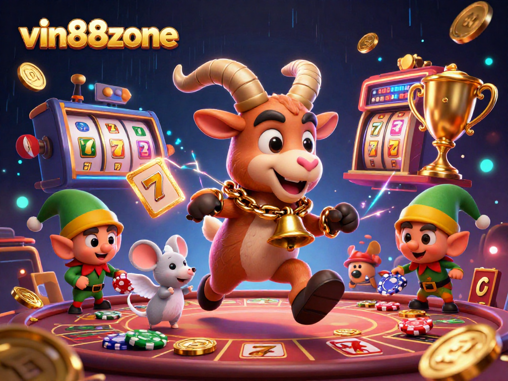 Watch the vin88zone casino come alive with festive characters in action and fun gaming elements.