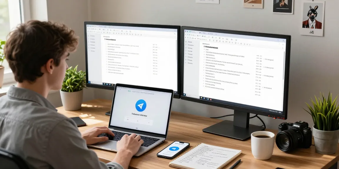 Switch Telegram to Chinese interface with detailed setup in modern workspace.