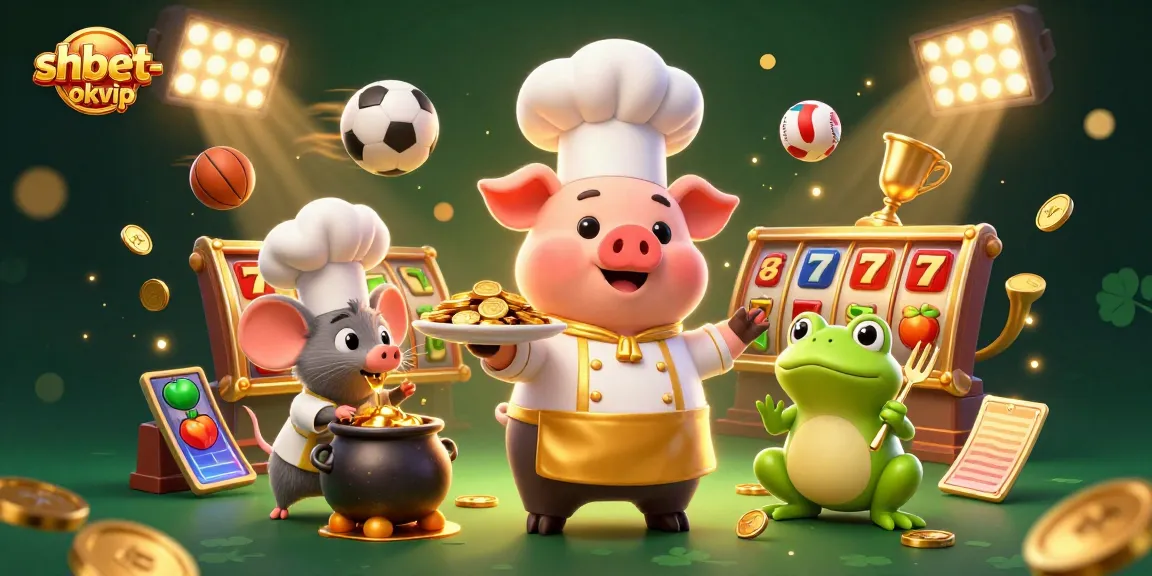 Experience the thrill of shbet-okvip with vibrant, dynamic casino scenes featuring whimsical characters.